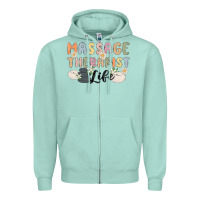 Seafoam massage therapist life Zipper Hoodie - MaliasSmallBusiness