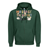 Sports Green massage therapist life Zipper Hoodie - MaliasSmallBusiness