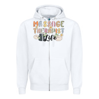 White massage therapist life Zipper Hoodie - MaliasSmallBusiness
