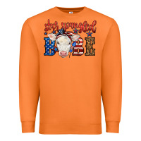 Carrot Western Star Spangled Baby Cow Premium Sweatshirt - LillyAllenDesigns