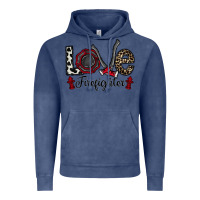 Vintage Denim love firefighter Vintage Hoodie - CowhideDigitalArt
