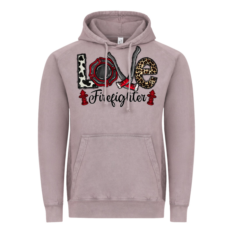 Love Firefighter Vintage Hoodie by CowhideDigitalArt | Teevron