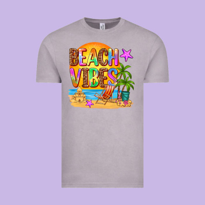 Beach Vibes Vintage Tee Designed By Adodesignshop
