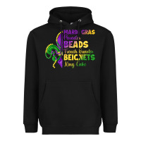 Black mardi gras parades beads french quarter beignets k Heavyweight Hoodie - LillyAllenDesigns