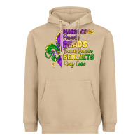 Mushroom mardi gras parades beads french quarter beignets k Heavyweight Hoodie - LillyAllenDesigns