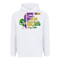 White mardi gras parades beads french quarter beignets k Heavyweight Hoodie - LillyAllenDesigns