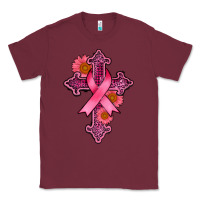Burgundy breast cancer cross Classic Tee - AdoDesignShop