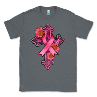 Charcoal Heather breast cancer cross Classic Tee - AdoDesignShop