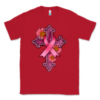 Red breast cancer cross Classic Tee - AdoDesignShop
