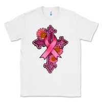 White breast cancer cross Classic Tee - AdoDesignShop