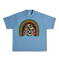 Pebble Blue cross rainbow Urban Heavy Tee - JahusDesignShop
