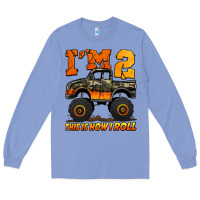 Colony Blue i'm two this is how i roll monster truck birthday Long Sleeve Tee - Jasminsmagicworld