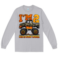 Moon Dust i'm two this is how i roll monster truck birthday Long Sleeve Tee - Jasminsmagicworld
