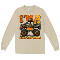 Mushroom i'm two this is how i roll monster truck birthday Long Sleeve Tee - Jasminsmagicworld