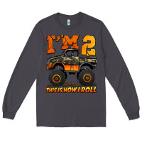 Smoke i'm two this is how i roll monster truck birthday Long Sleeve Tee - Jasminsmagicworld