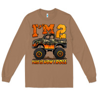 Toasted Coconut i'm two this is how i roll monster truck birthday Long Sleeve Tee - Jasminsmagicworld