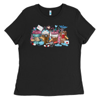 Black nurse elements coffee cups Ladies Tee - MaliasSmallBusiness