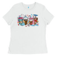 White nurse elements coffee cups Ladies Tee - MaliasSmallBusiness