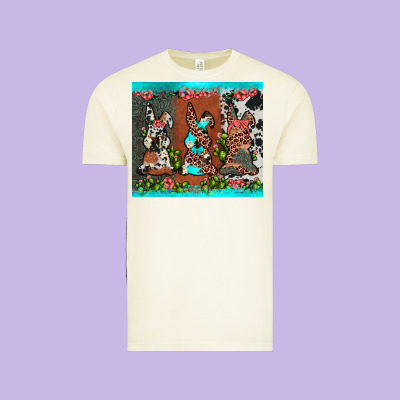 Easter Bunny's Leopard Cowhide Cactus Vintage Tee Designed By Jahusdesignshop