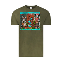 Vintage Olive easter bunny's leopard cowhide cactus Vintage Tee - JahusDesignShop