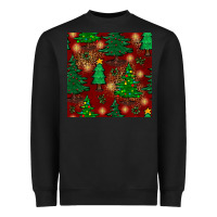 Black christmas trees seamless pattern Heavyweight Sweatshirt - BundleAndBundleShop