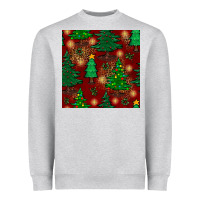 Heather Grey christmas trees seamless pattern Heavyweight Sweatshirt - BundleAndBundleShop