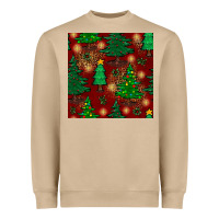 Mushroom christmas trees seamless pattern Heavyweight Sweatshirt - BundleAndBundleShop