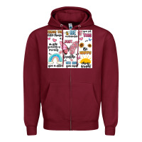 Burgundy positive affirmations Zipper Hoodie - MaliasSmallBusiness