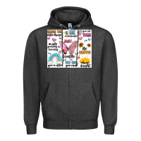 Charcoal Heather positive affirmations Zipper Hoodie - MaliasSmallBusiness