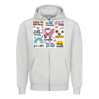 Dove Grey positive affirmations Zipper Hoodie - MaliasSmallBusiness