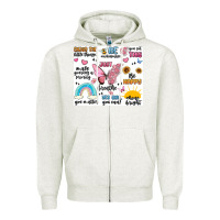 Oatmeal Heather positive affirmations Zipper Hoodie - MaliasSmallBusiness