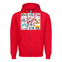 Red positive affirmations Zipper Hoodie - MaliasSmallBusiness
