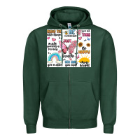 Sports Green positive affirmations Zipper Hoodie - MaliasSmallBusiness