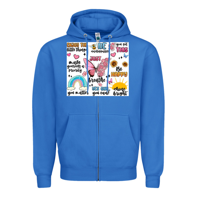 Positive Affirmations Zipper Hoodie by MaliasSmallBusiness | Teevron