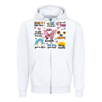 White positive affirmations Zipper Hoodie - MaliasSmallBusiness
