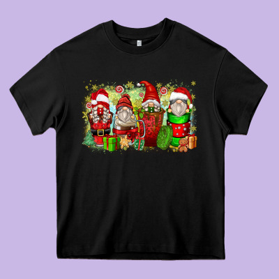 Christmas Gnome Coffee Cups Heavy Core Tee Designed By Zillion Design Studio