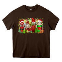 Chocolate Brown Christmas gnome coffee cups Heavy Core Tee - Zillion Design Studio