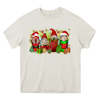 Cream Christmas gnome coffee cups Heavy Core Tee - Zillion Design Studio