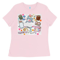 Bubblegum Pink sewing Ladies Tee - MaliasSmallBusiness