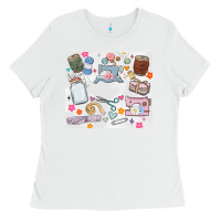 White sewing Ladies Tee - MaliasSmallBusiness