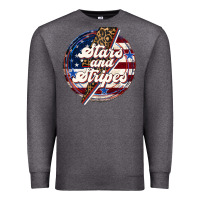 Charcoal Heather Western Stars and Stripes 4th of July Premium Sweatshirt - LillyAllenDesigns