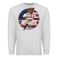Dove Grey Western Stars and Stripes 4th of July Premium Sweatshirt - LillyAllenDesigns