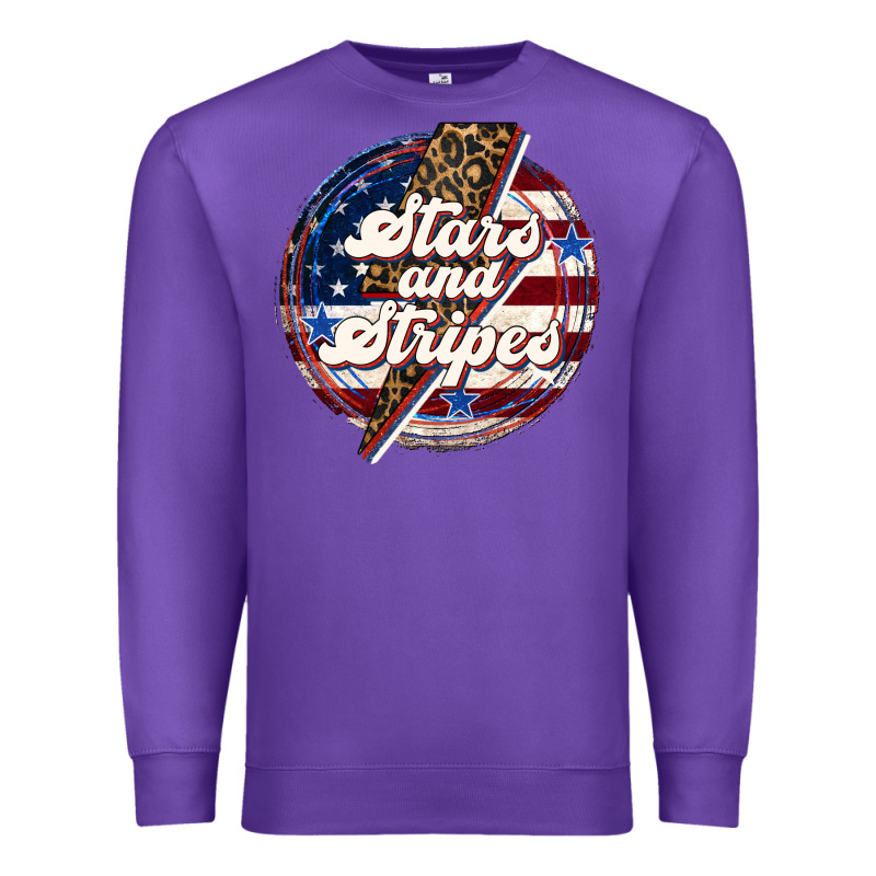 Western Stars And Stripes 4th Of July Premium Sweatshirt by LillyAllenDesigns | Teevron