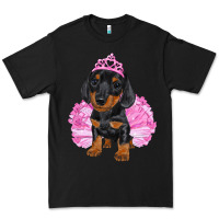 Black balerina dachshund with tutu Premium Tee - RanaPortraitStore