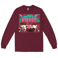 Burgundy western nurse life needle Long Sleeve Tee - BarkalooDesign