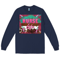 Navy western nurse life needle Long Sleeve Tee - BarkalooDesign