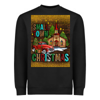 Black small town christmas church Heavyweight Sweatshirt - AdoDesignShop