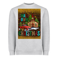 Heather Grey small town christmas church Heavyweight Sweatshirt - AdoDesignShop