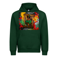 Forest Green juneteenth black woman fashion girl Urban Hoodie - CowGirlArtShop