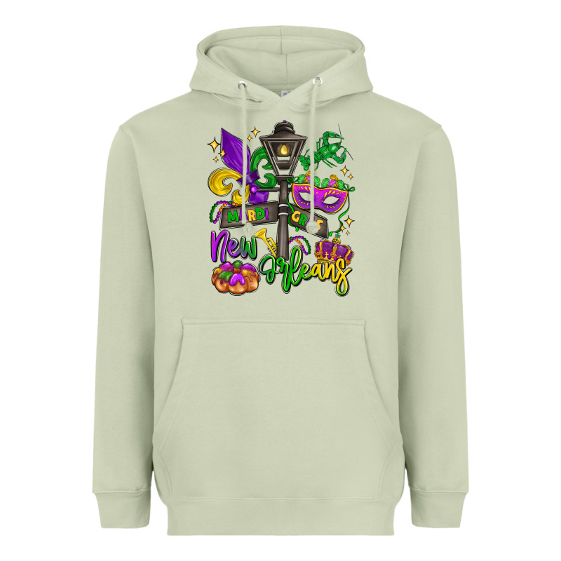 New Orleans Mardi Gras Heavyweight Hoodie by LillyAllenDesigns | Teevron